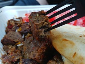 Tas Kebab: great flavor at Vegan Community Kitchen in Apex