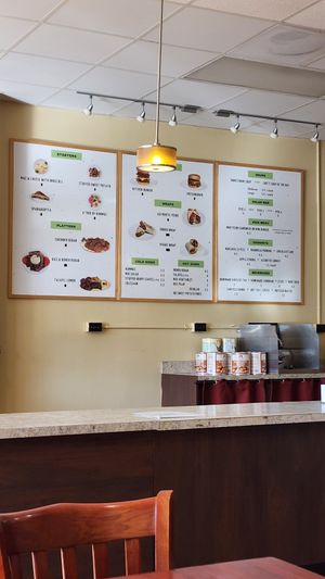 Close up of menu board. at Vegan Community Kitchen in Apex