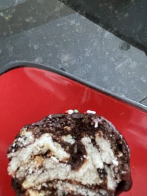 Inside of cake bite   at Vegan Community Kitchen in Apex