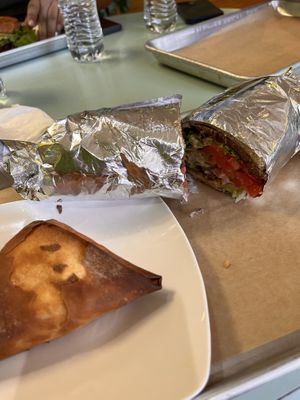 Gyro and spanakopita   at Vegan Community Kitchen in Apex