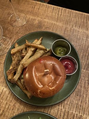 Burger option  at Misters Bistro in Webb