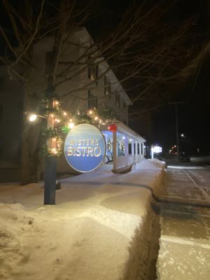 Signage  at Misters Bistro in Webb