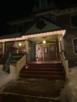 Front stoop  at Misters Bistro in Webb