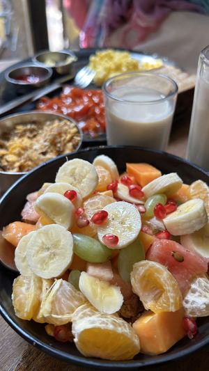 Soy milk muesli  at Monalisa in Varanasi
