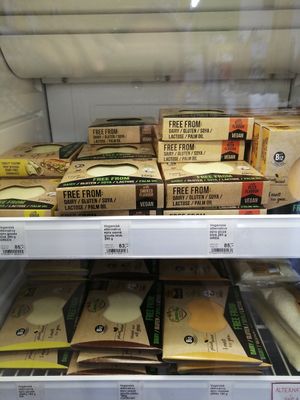 Vegan cheese alternatives at Sunflower in Ceske Budejovice