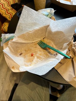 I forgot to take a picture before eating my food   at Maia Papaya in Bethlehem