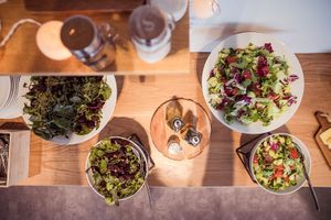 Salad buffet at Koti in Rovaniemi