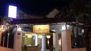 The address is 118/6 Cu Chi as you can see on the blue sign on the left. at BamBoo Vegan in Nha Trang