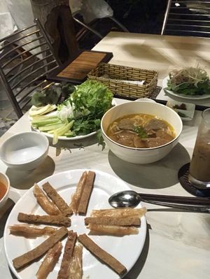 Bun Hue, Nem wraps at BamBoo Vegan in Nha Trang