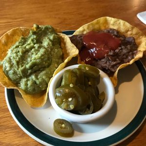 Nacho condiments at The Mex in Ellsworth