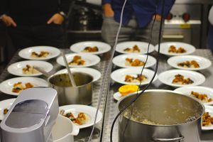 Getting ready to eat! at Publik Kitchen in Cologne