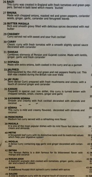 Each curry can be made vegetarian/vegan  at Bombay Babu in Tenerife
