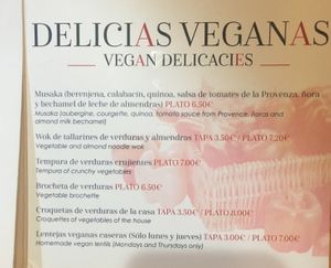 La carta 2019  at Bar Pasaje de Oriente in Sevilla