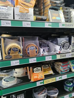 Lots of vegan cheeses at Berkeley Bowl in Berkeley