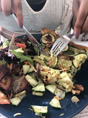 Vegetable quiche at Veg & Tal in Sines