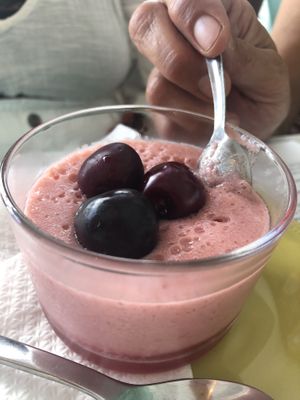 Strawberry mousse  🍓  at Veg & Tal in Sines