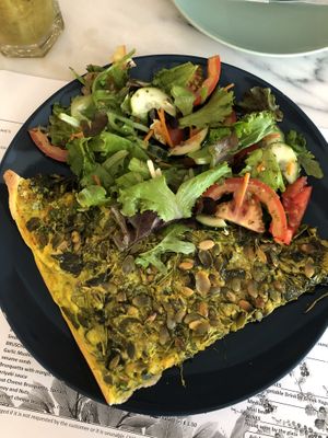 Vegan quiche! One of my best I’ve ever had!:P at Veg & Tal in Sines