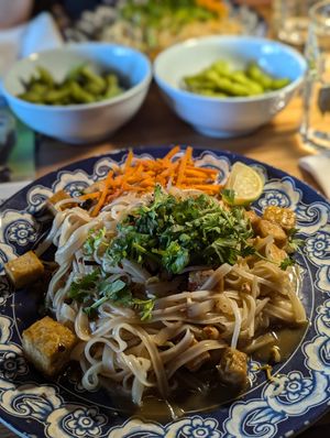 Pad thai with tofu at Teton Thai in Driggs