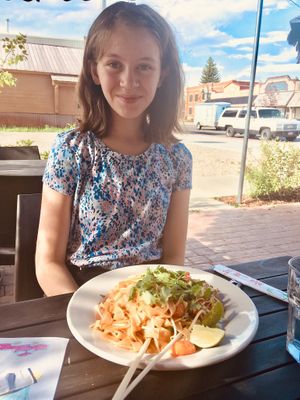 Vegan noodles! Yum! at Teton Thai in Driggs