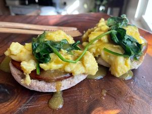 Eggs Benedict  at Honest Pastures in Virginia Beach