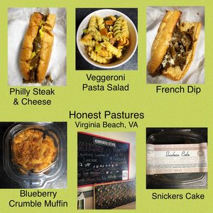 Most of what I got at the deli on Monday.  at Honest Pastures in Virginia Beach