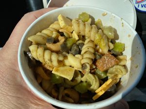 Pasta salad at Honest Pastures in Virginia Beach