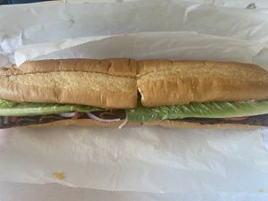 Chicken bacon ranch sub. Like two feet long...  at Honest Pastures in Virginia Beach