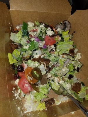 My favorite salad! All the veggies minus pickles, egg salad and bacun at Honest Pastures in Virginia Beach