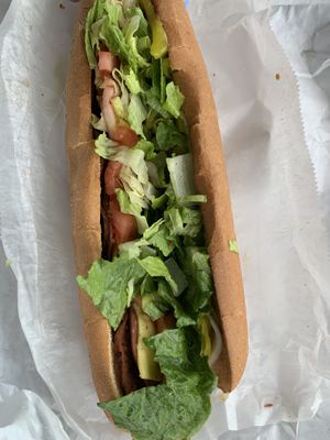 Italian sandwich with banana peppers added  at Honest Pastures in Virginia Beach