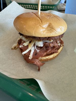 New York burger  at Honest Pastures in Virginia Beach