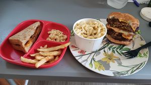 Lovely food for my son and I at Honest Pastures in Virginia Beach