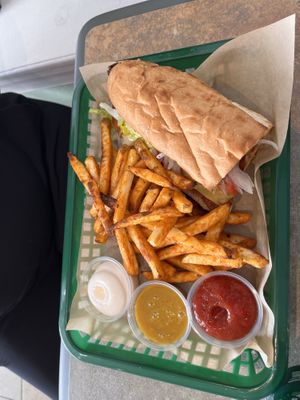 Small Italian with seasoned fries   at Honest Pastures in Virginia Beach