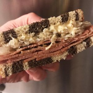 The Best Vegan Reuben ever using Honest Pastures Corned Beaf.    ✌  at Honest Pastures in Virginia Beach