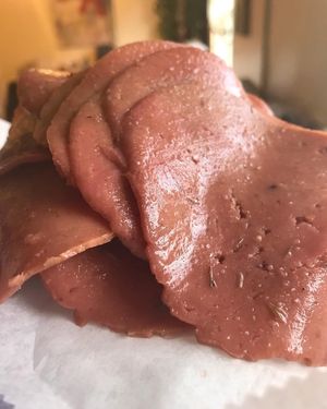 Corned Beaf. Makes amazing Reubens! We also had it with cabbage and potatoes. Delish!  at Honest Pastures in Virginia Beach