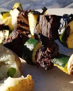 Kebabs with Beaf Steaks  at Honest Pastures in Virginia Beach