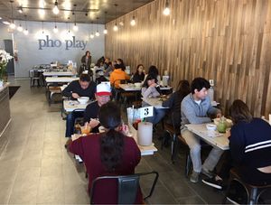 Comfortable, sleek new design interior at Pho Play in Castro Valley