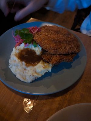 Schnitzel at The Carringbush Hotel in Abbotsford