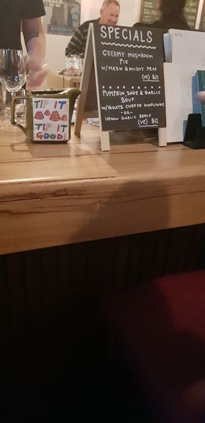 Specials - must check the boards at the bar at The Carringbush Hotel in Abbotsford