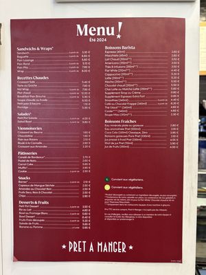 Vegan symbol listed but no actual vegan food   at TLS - Pret A Manger - Hall D in Blagnac