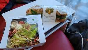 Vegan sandwich and salad at TLS - Pret A Manger - Hall D in Blagnac