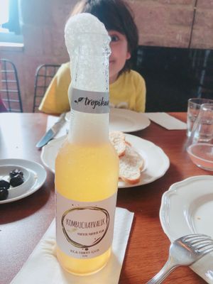 Local kombucha at Turfanda in Ayvalik