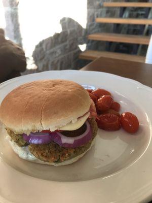 Falafel Burger at Turfanda in Ayvalik