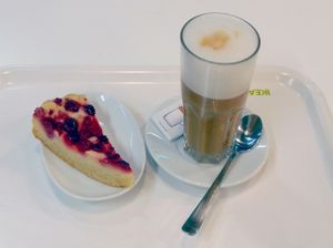 Raspberry pie and latte macchiato at IKEA in St Gallen