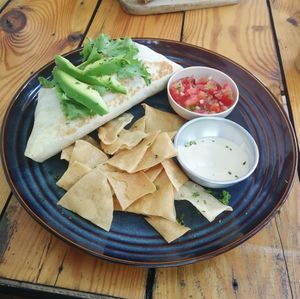 Vegan Bean Burrito at Coco Calala in Leon