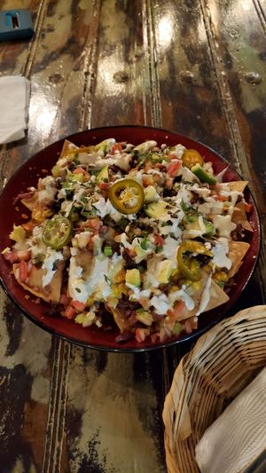 Vegan nachos at Coco Calala in Leon