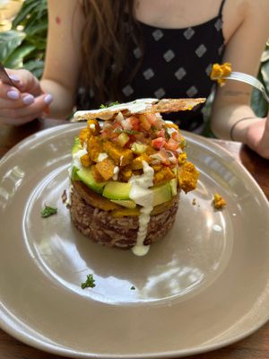 Nica breakfast   at Coco Calala in Leon