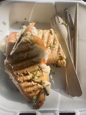 Caprese Sandwich (so tasty)  at Coco Calala in Leon