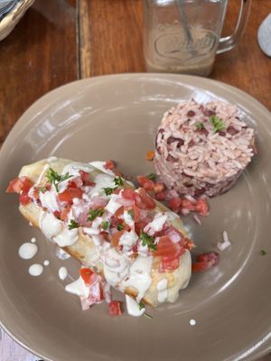 Breakfast burrito  at Coco Calala in Leon