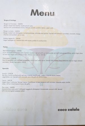 Menu April 2025 at Coco Calala in Leon