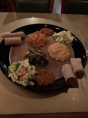 Vegetarian dish for two😄100% vegan!   at Queen of Sheba in Louisville